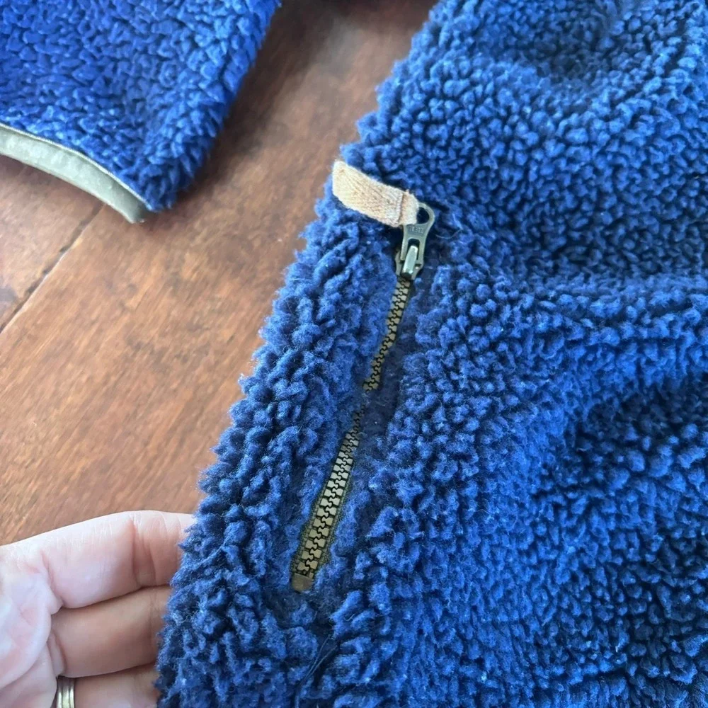 Carter's Boys Size 6 Small Sherpa Sweatshirt‎ Shacket Blue Green Zip Up